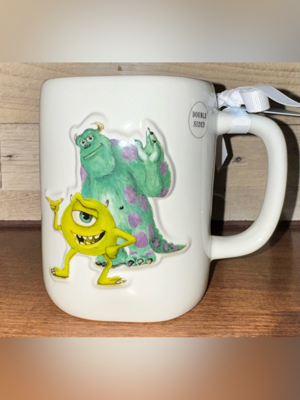 Cute 🥰 Rae Dunn Disney Pixar Monsters Inc Double-sided Ceramic Mug -SCREAM TEAM